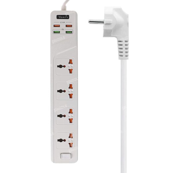 چندراهی برق و شارژر USB VERITY PS-3112