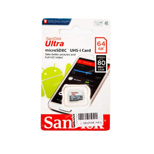 رم میکرو 64 گیگابایت SanDisk microSD