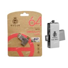 فلش 64 گیگ کویین Queen OMEGA USB 3 OTG