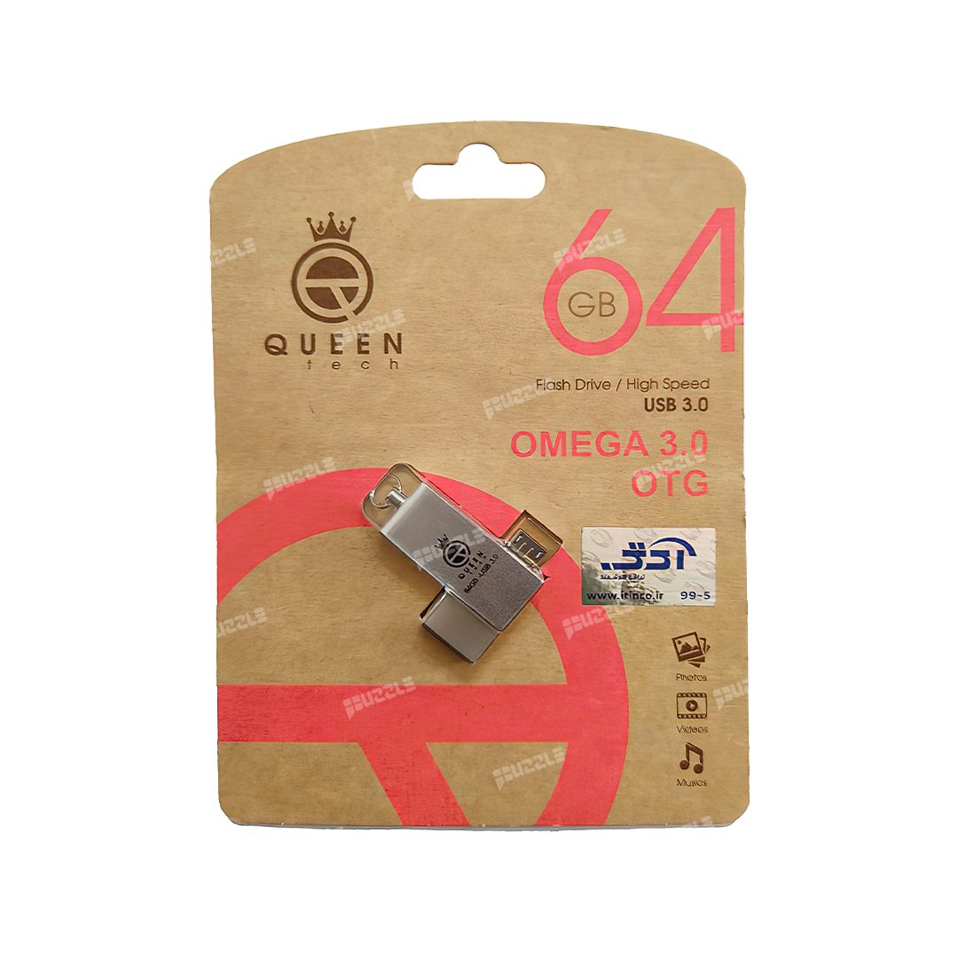 فلش Queen OMEGA USB 3 OTG