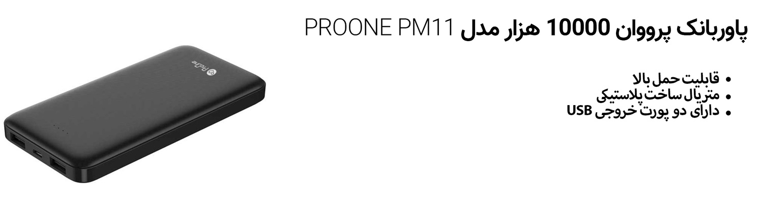 پاوربانک پرووان 10000 هزار مدل PROONE PM11