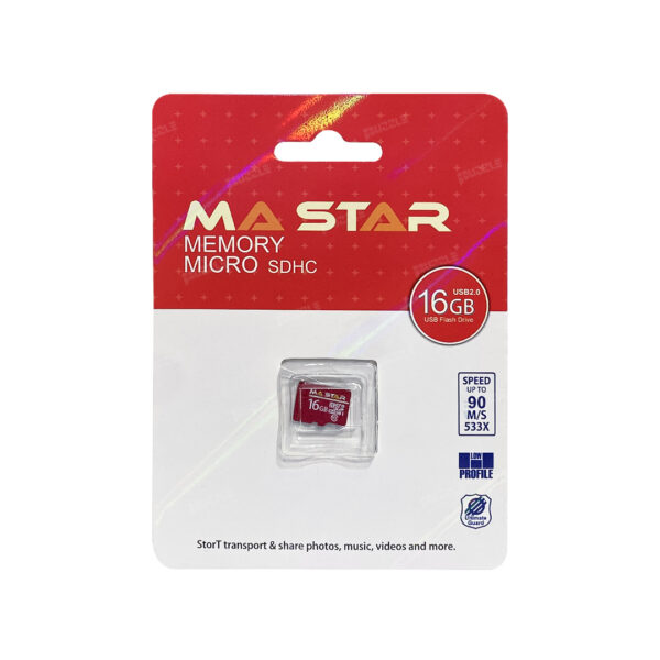 رم میکرو ام ای استار 16 گیگابایت مدل Ma Star 533X - Ma Star 533X 16GB Micro SD Card