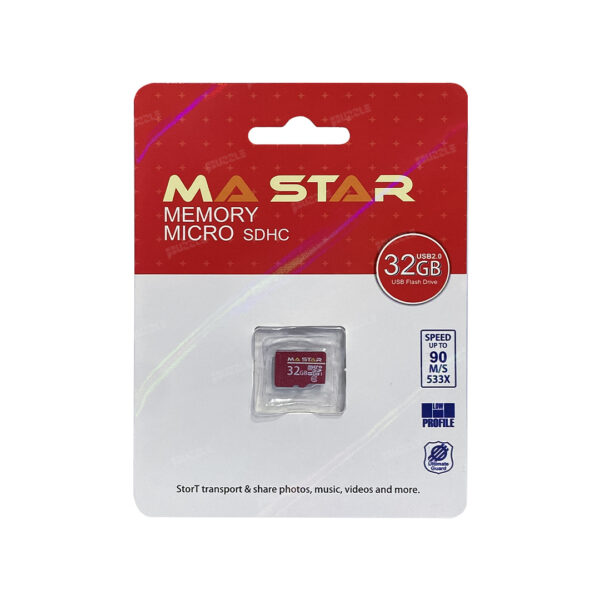 رم میکرو ام ای استار 32 گیگابایت مدل Ma Star 533X - Ma Star 533X 32GB Micro SD Card