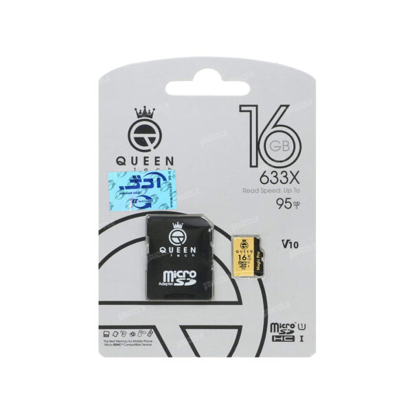 رم میکرو 16 گیگ کوئین Queen 633x - Queen 633x 16GB Micro SD Card
