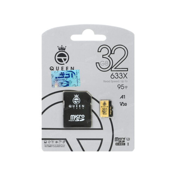 رم میکرو 32 گیگ کوئین Queen 633x - Queen 633x 32GB Micro SD Card
