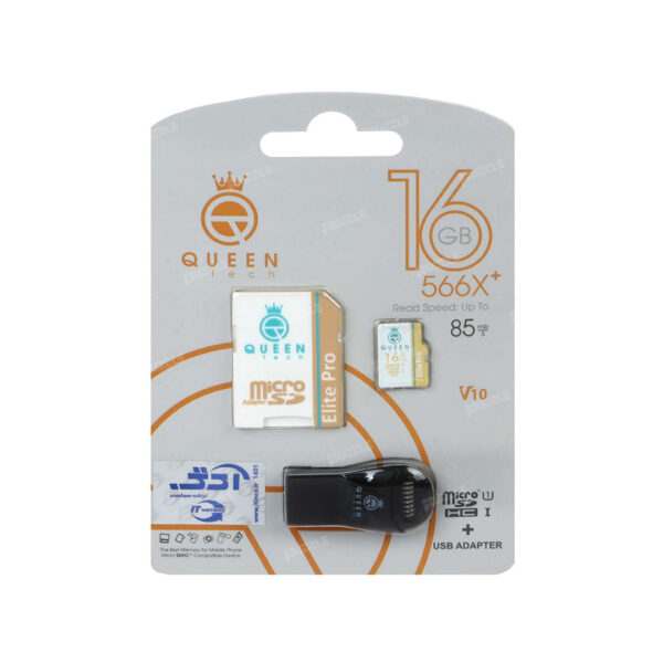 رم میکرو 16 گیگ کوئین Queen 566x Plus - Queen Plus 566x 16GB Micro SD Card