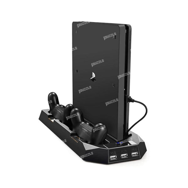 استند شارژ و فن خنک کننده دوکاره اسلیم مدل PS4 YH-24 - PS4 Slim Ultrathin charging heat sink 04