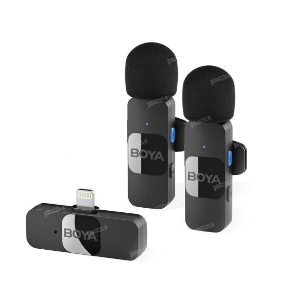 میکروفون بی‌سیم بویا مدل BOYA BY-V2 دو کاناله لایتنینگ - Boya BY V2 For Lightning Wireless Microphone 01