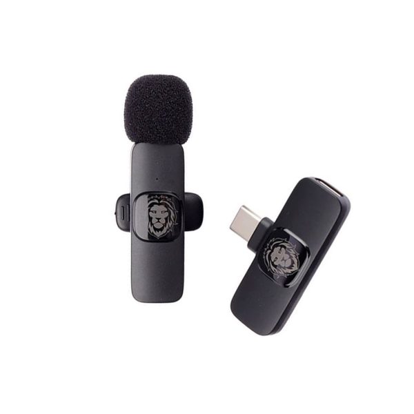 میکروفون بی‌سیم گرین لاین مدل GNSOLOWMICBK سه کاره لایتنینگ و تایپ سی و یو اس بی - Green Lion Wireless Microphone 03