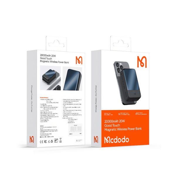 پاوربانک وایرلس مک دودو مدل MC-5931 ظرفیت 10000 میلی آمپرساعت