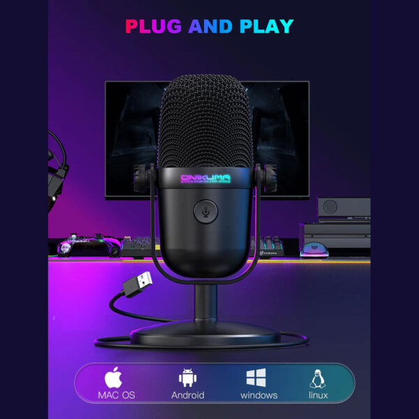 میکروفون گیمینگ رومیزی اونیکوما مدل M830 RGB