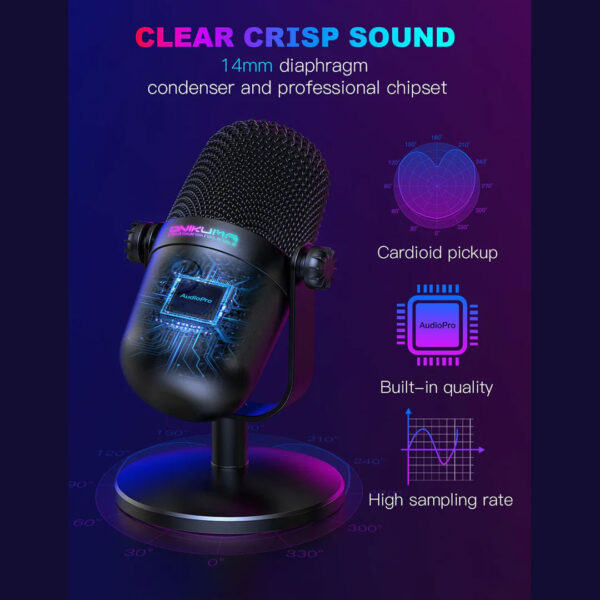 میکروفون گیمینگ رومیزی اونیکوما مدل M830 RGB