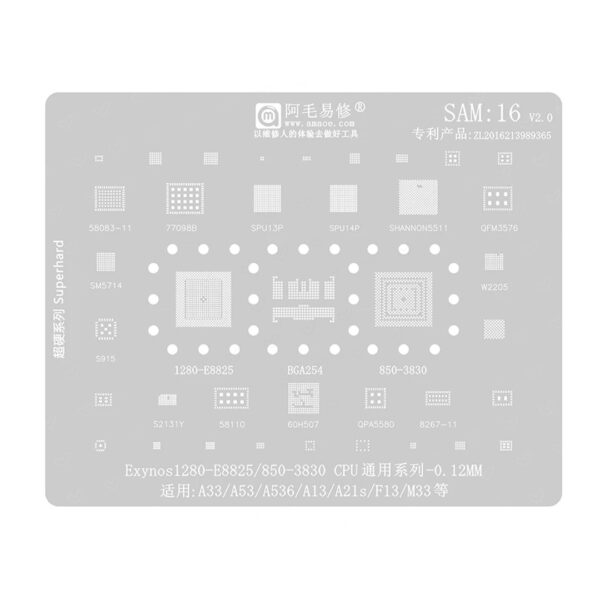 شابلون سامسونگ 16 مناسب Samsung A33 / A536 / A13 / A21S / F13 / M33 - pzl 93316 cover