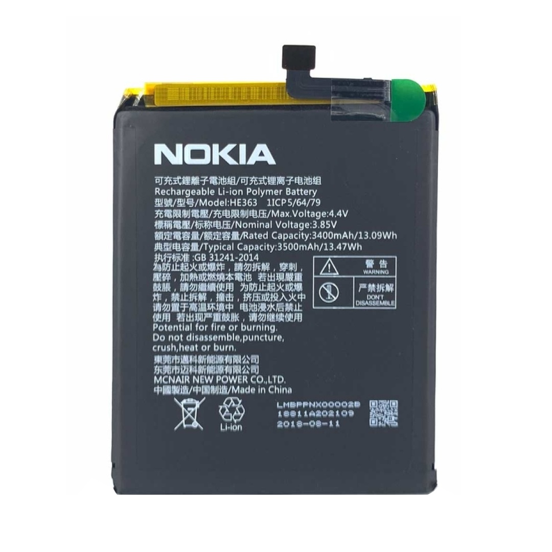 عکس باتری اصلی نوکیا Nokia 8.1 - HE363 -شماره 1