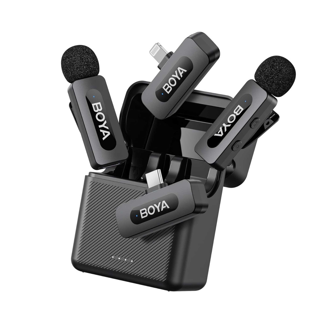 pzl-98951-cover عکس میکروفون یقه ای بی سیم دوکاره بویا مدل V3 COMBO رابط Type C و Lightning -شماره 1