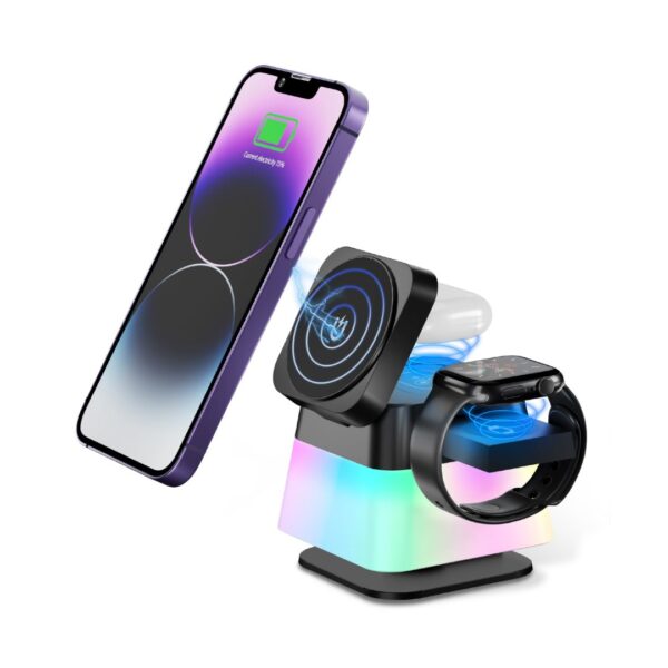 عکس شارژر 4 کاره مدل wireless charger CH1206 -شماره 1