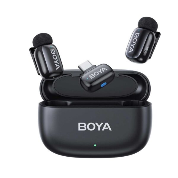 عکس میکروفون بی سیم بویا مدل Boya Mini 14 دوکاناله تایپ سی -شماره 1