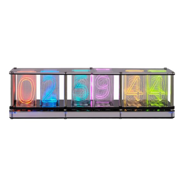 عکس ساعت دیجیتال RGB نیکسی همراه با اکولایزر مدل NixGlow -شماره 1