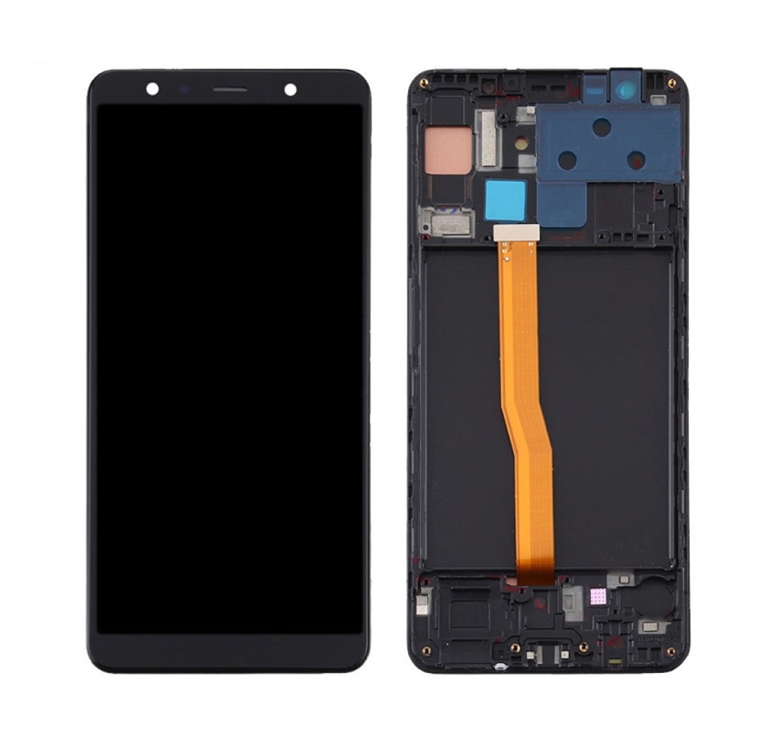 عکس ال سی دی آی سی سامسونگ Samsung A7 2018 Big Glass مدل A750 با فریم -شماره 1