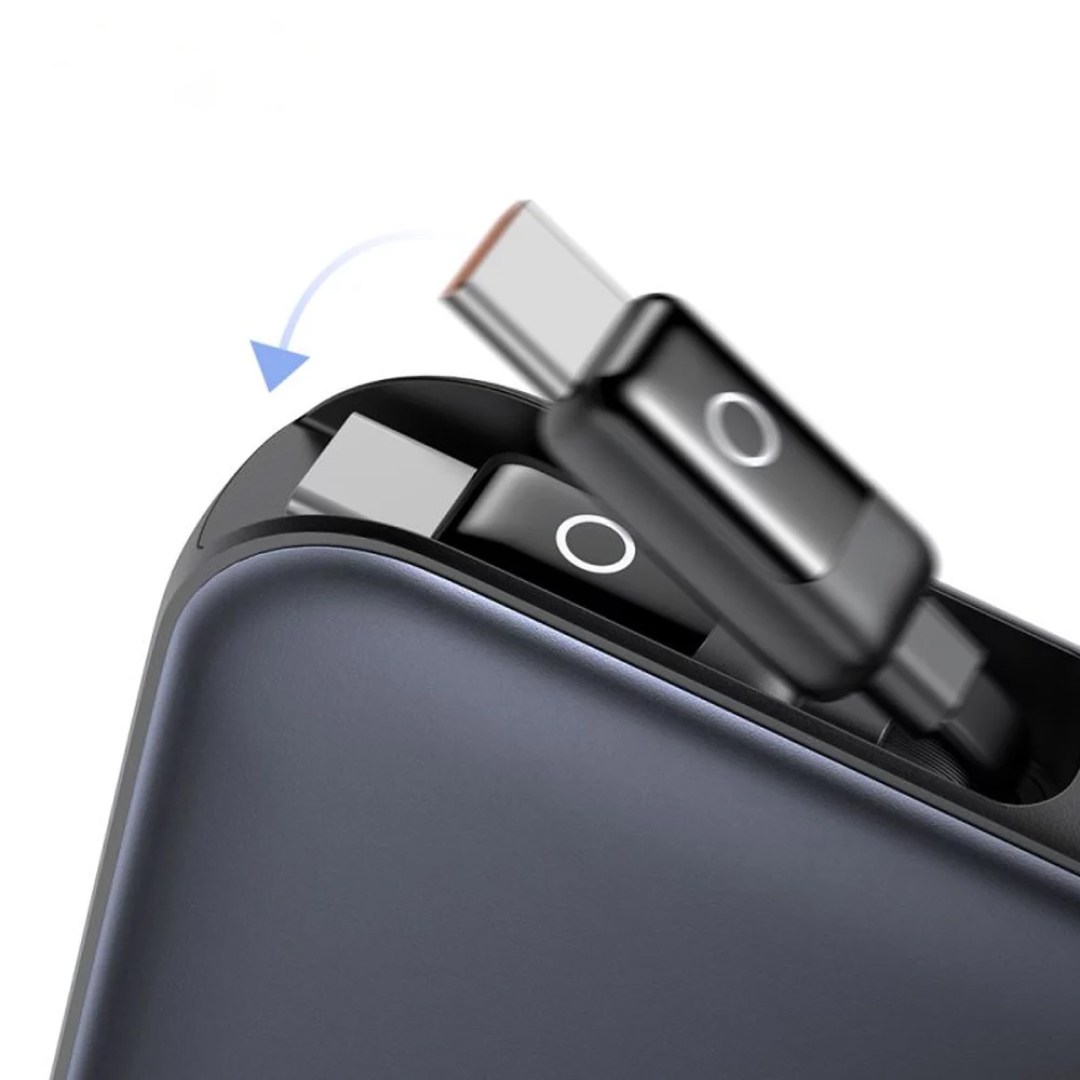 پاوربانک 45 وات مک دودو مدل MC-592 ظرفیت 10000mAh با کابل جمع شونده