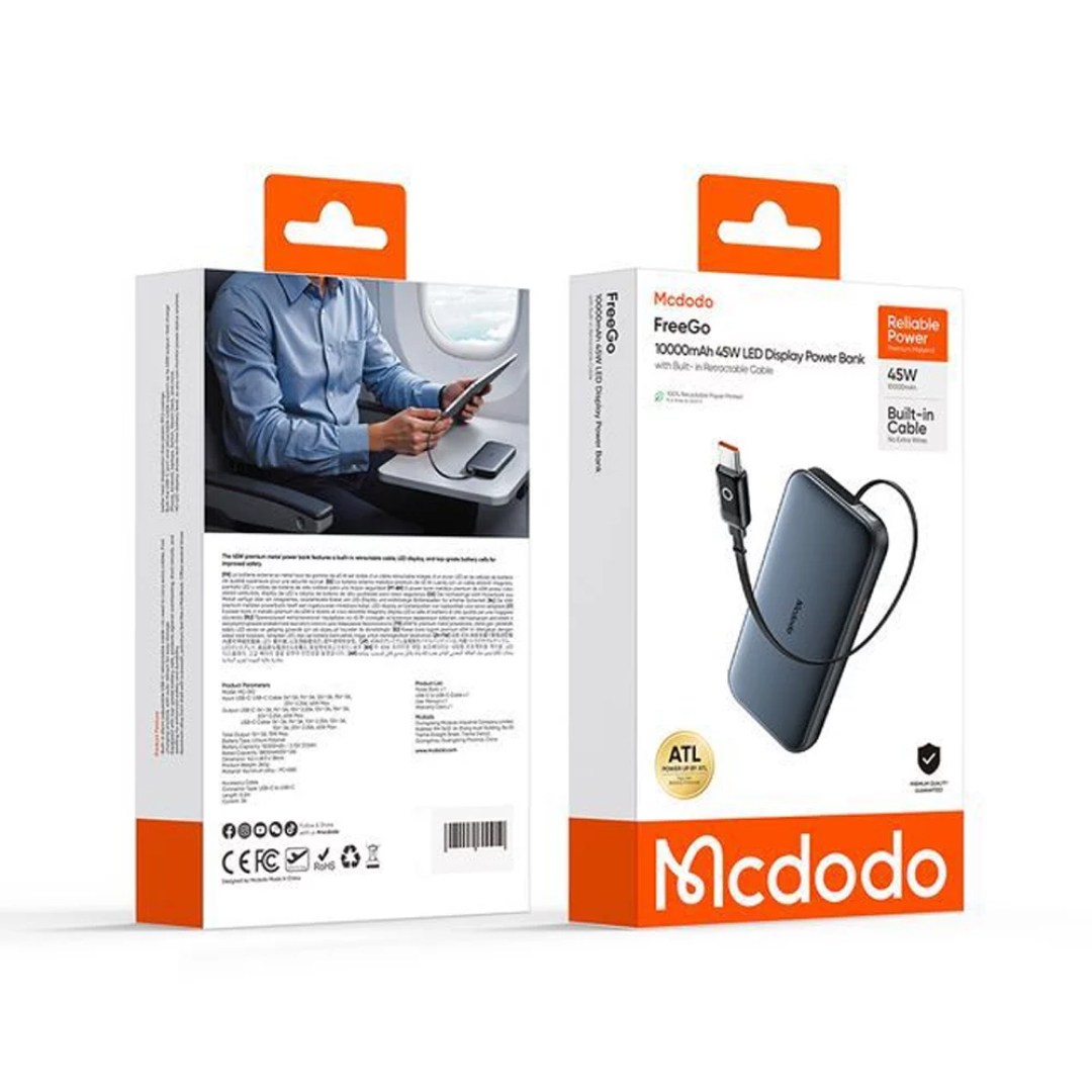 باکس پاوربانک 45 وات مک دودو مدل MC-592 ظرفیت 10000mAh
