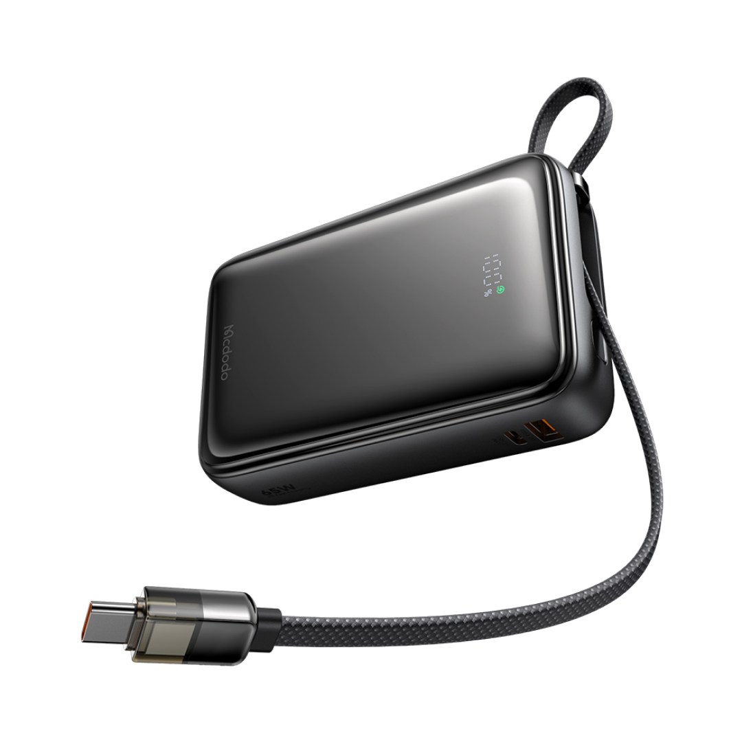 عکس پاوربانک 65 وات مک دودو مدل MC-637 ظرفیت 20000mAh با کابل جمع شونده پاوربانک 65 وات مک دودو مدل MC-637 ظرفیت 20000mAh با کابل جمع شونده