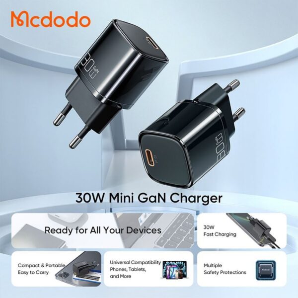 آداپتور شارژر 30 وات Mcdodo CH-008 | قیمت و خرید - پازل
