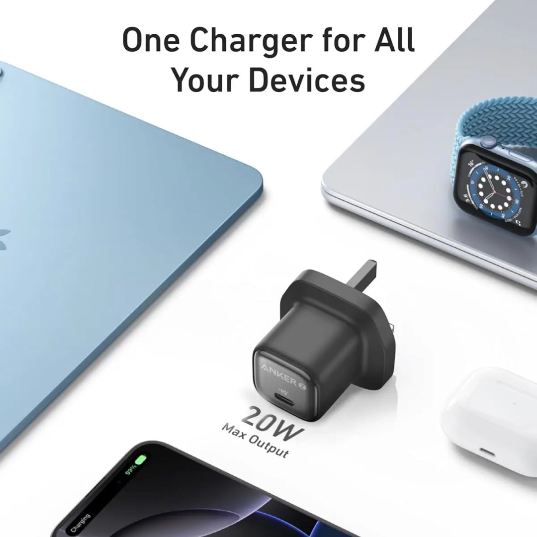 آداپتور 20 وات Anker A2699 رنگ مشکی برای تمام دستگاه ها
