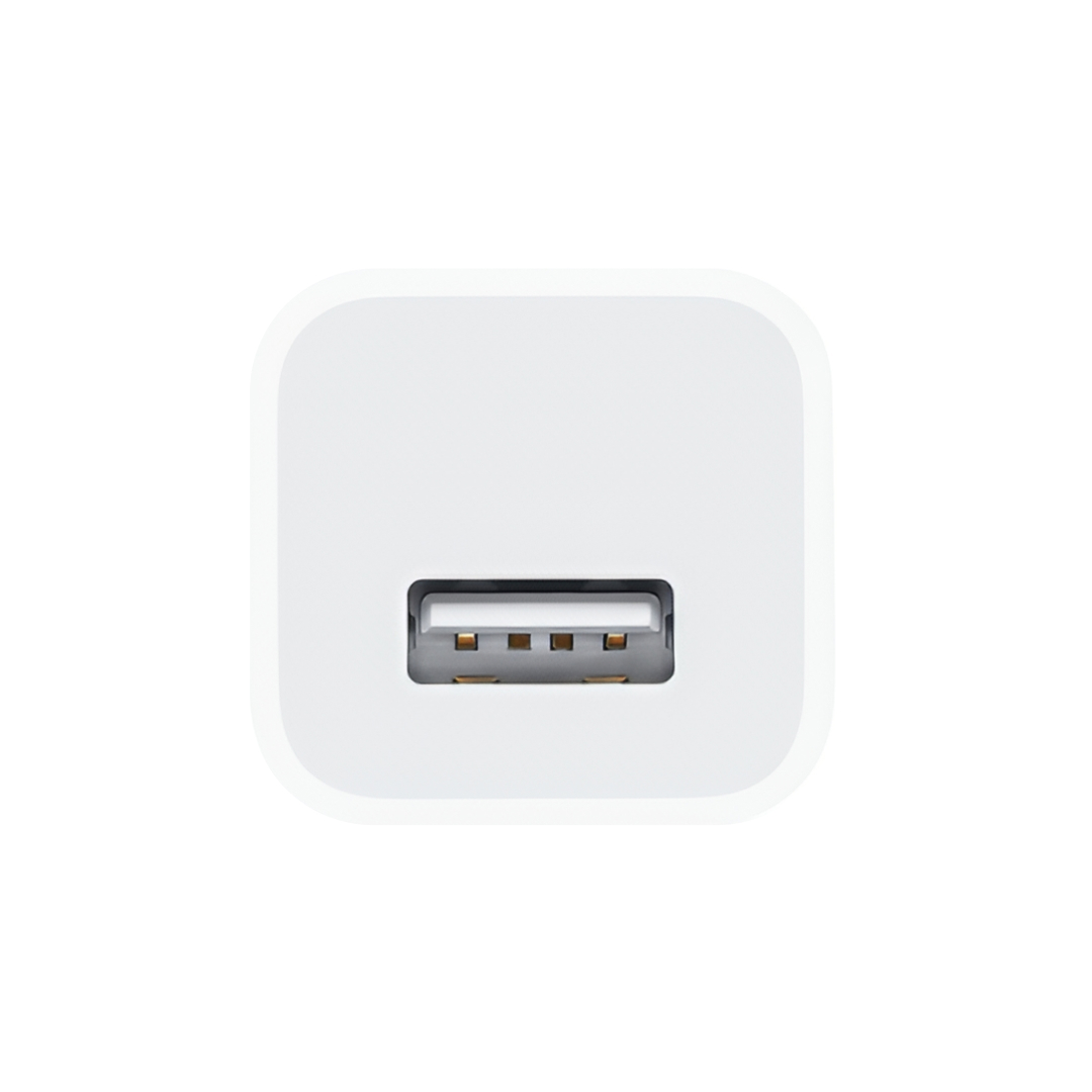 عکس آداپتور شارژر 2 پین 5 وات اورجینال اپل Apple 5W USB Power Adapter رنگ سفید