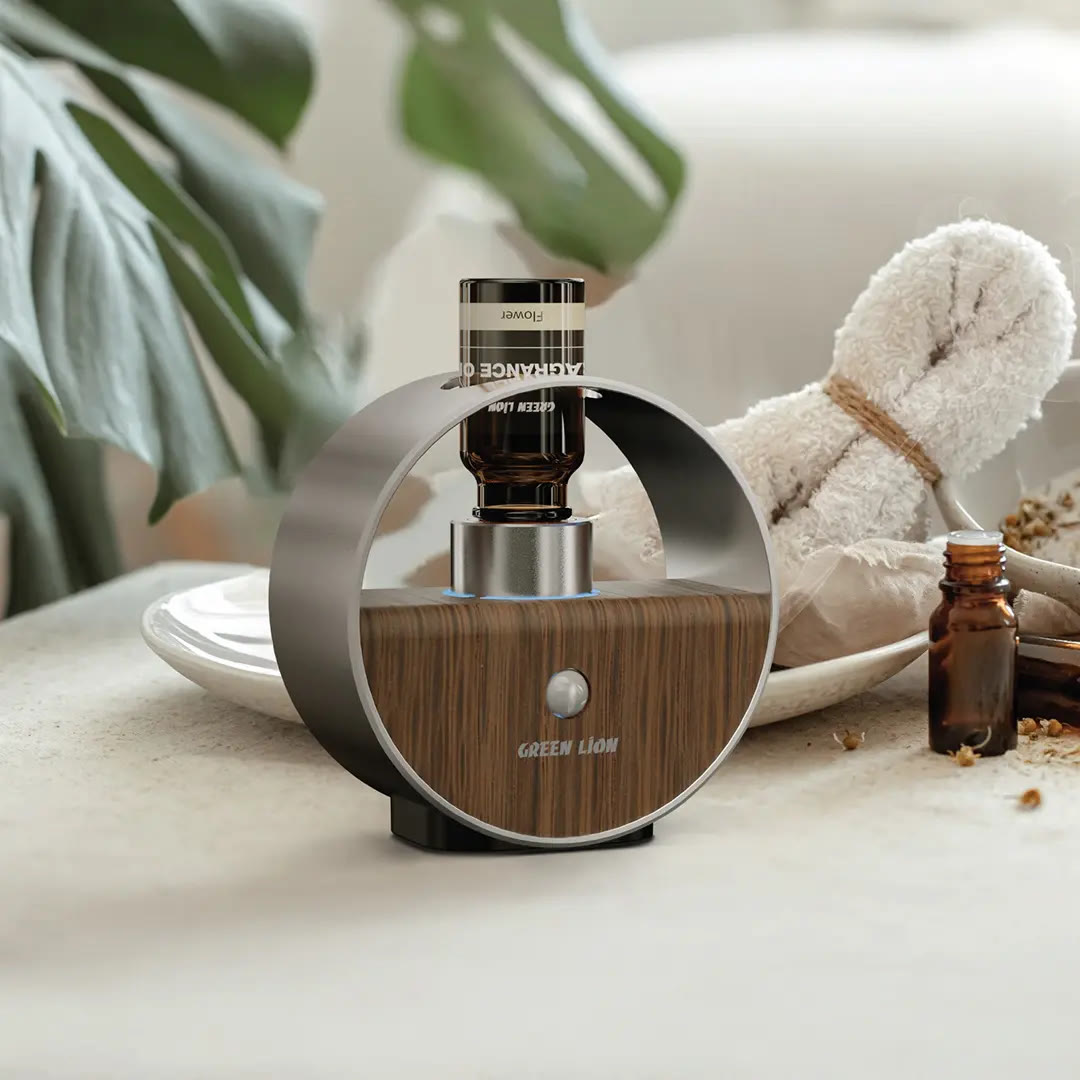 عکس خوشبوکننده هوا گرین لاین مدل Calmora به همراه اسانس اضافه Green Lion Calmora Fragrance Diffuser GNCLMFRDFSL