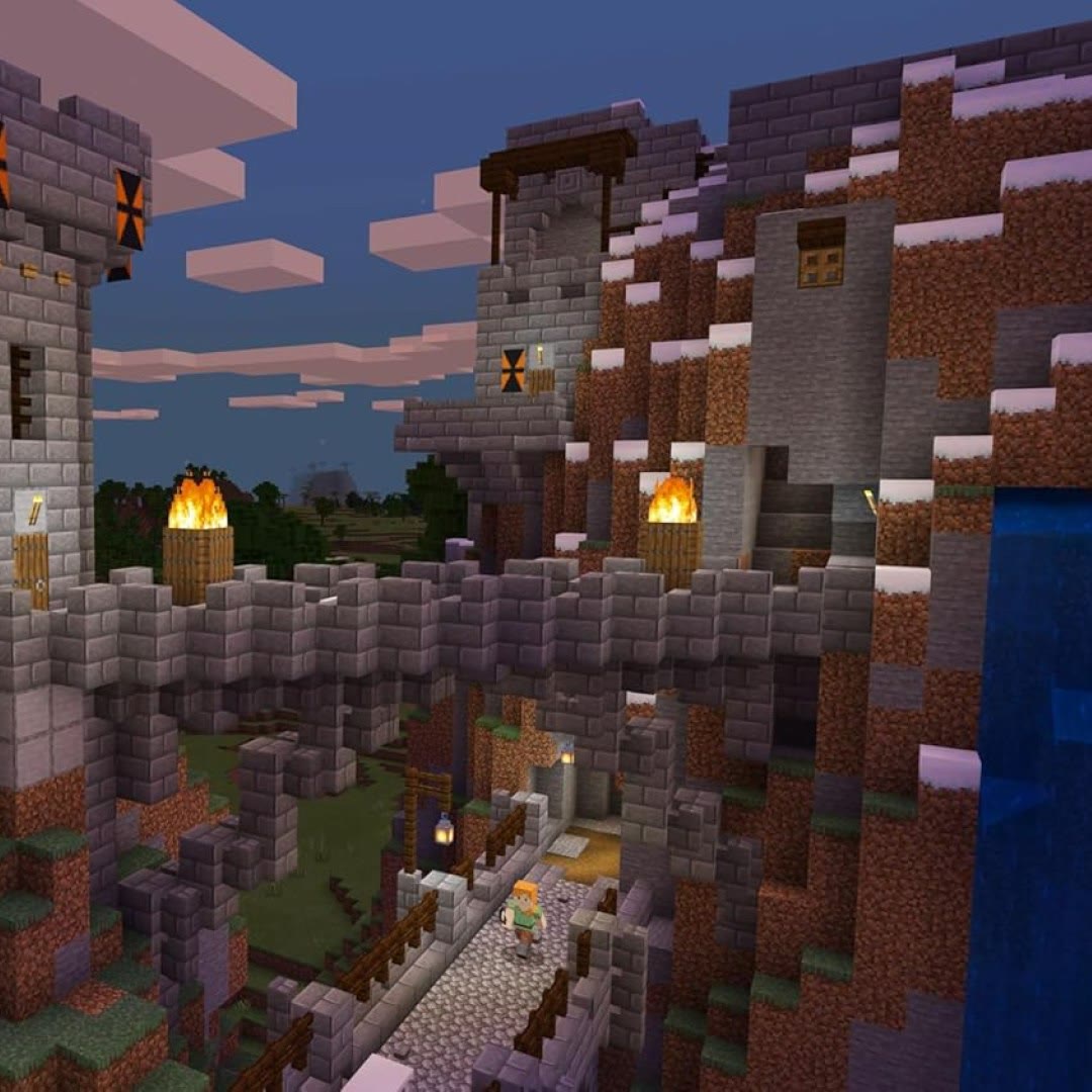 عکس بازی Minecraft مخصوص PlayStation 5 عکس قلعه در بازی Minecraft برای PlayStation 5