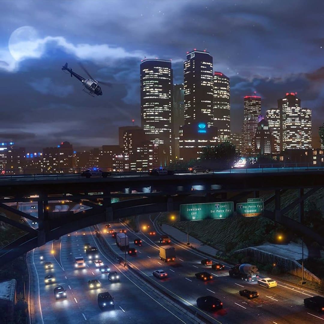 عکس بازی Grand Theft Auto V نسخه Standard مخصوص PlayStation 5 دنیای لوس سانتوس در GTA 5 کنسول PS5