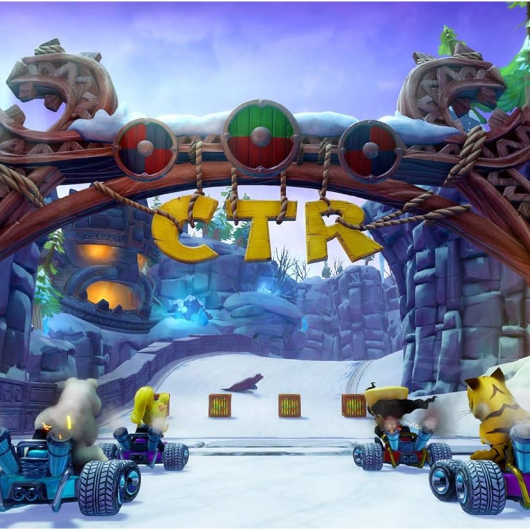 عکس بازی Crash Team Racing-Nitro Fueled مخصوص PlayStation 4 شروع مسابقه در زمین برفی Crash Team Racing - Nitro Fueled for PlayStation 4