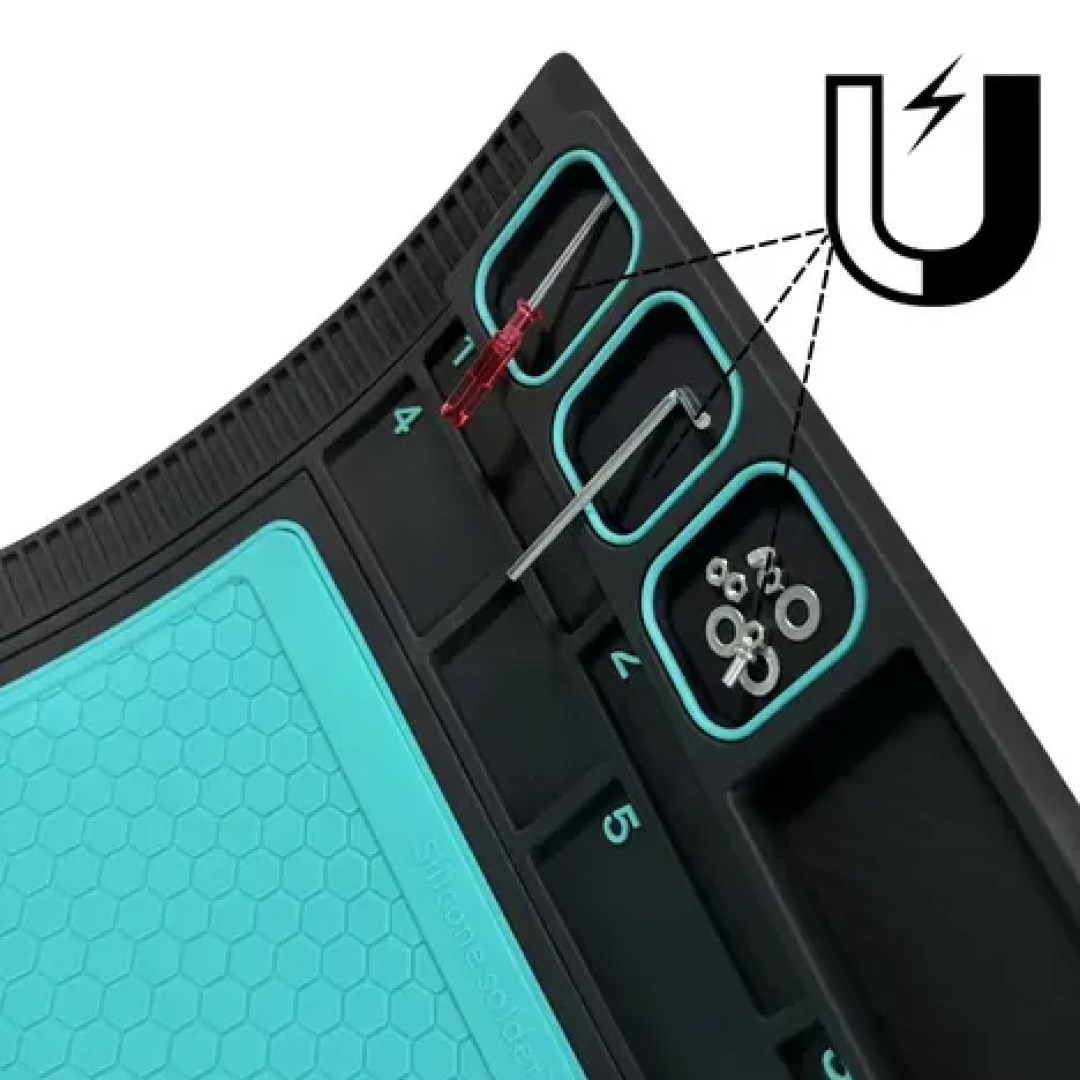 عکس پد سیلیکونی نسوز یاکسون مدل YX-S166 خاصیت آهنربایی پد سیلیکونی نسوز یاکسون مدل YX-S166