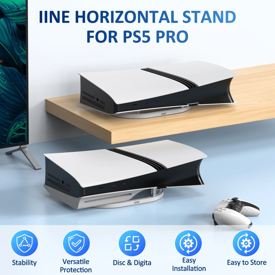 عکس پایه نگهدارنده افقی پلی استیشن 5 اسلیم و پرو مدل IINE L985 پایه نگهدارنده افقی پلی استیشن 5 اسلیم و پرو مدل IINE L985