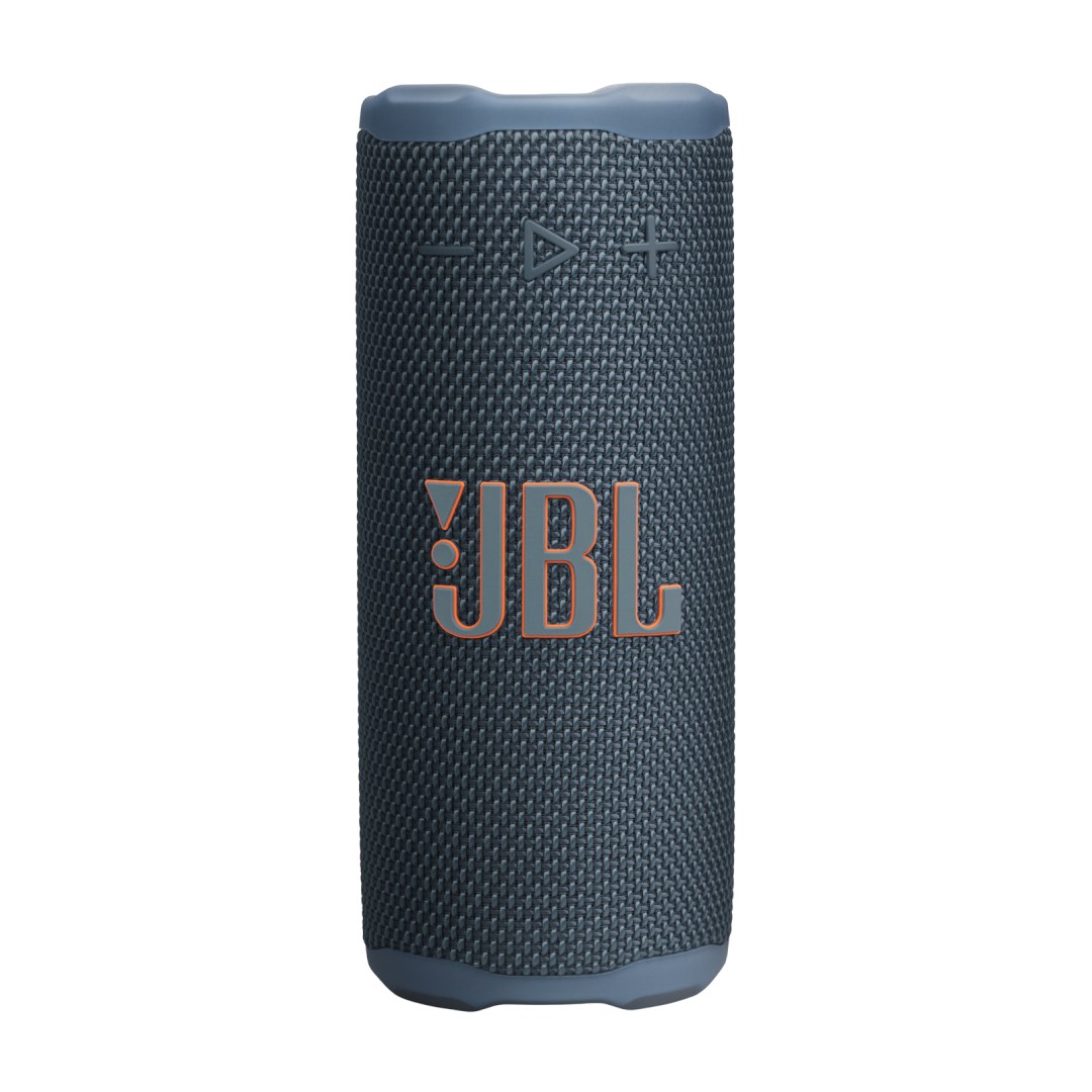 اسپیکر بلوتوثی قابل حمل 16 وات JBL Grip از زاویه روبرو رنگ آبی تیره
