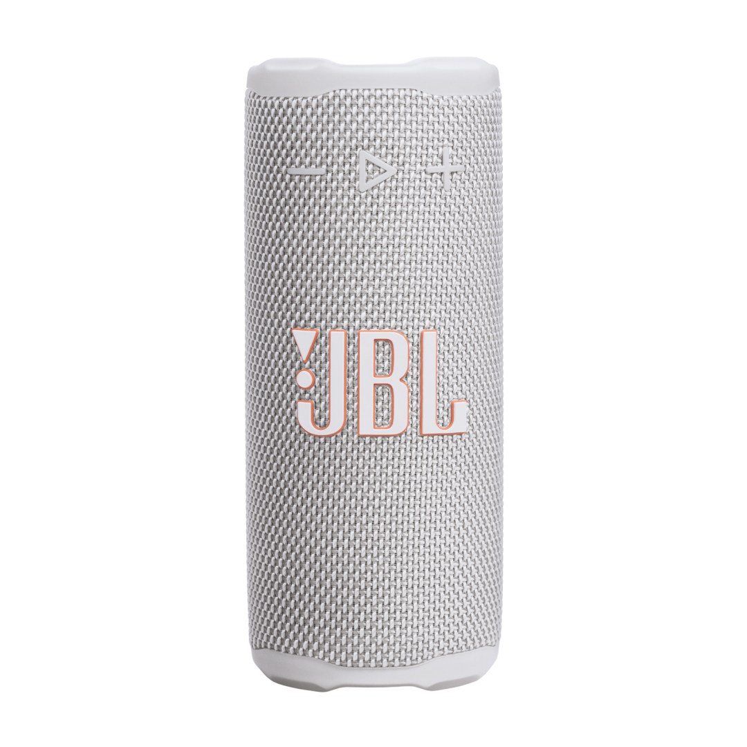 اسپیکر بلوتوثی قابل حمل 16 وات JBL Grip از زاویه روبرو رنگ سفید