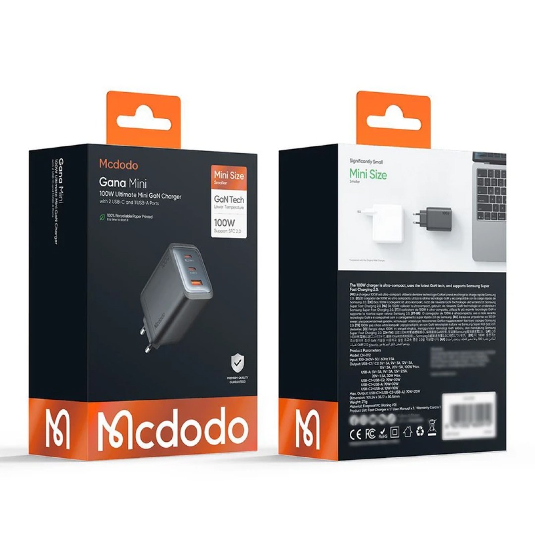 جعبه آداپتور شارژر 100 وات Mcdodo CH-012