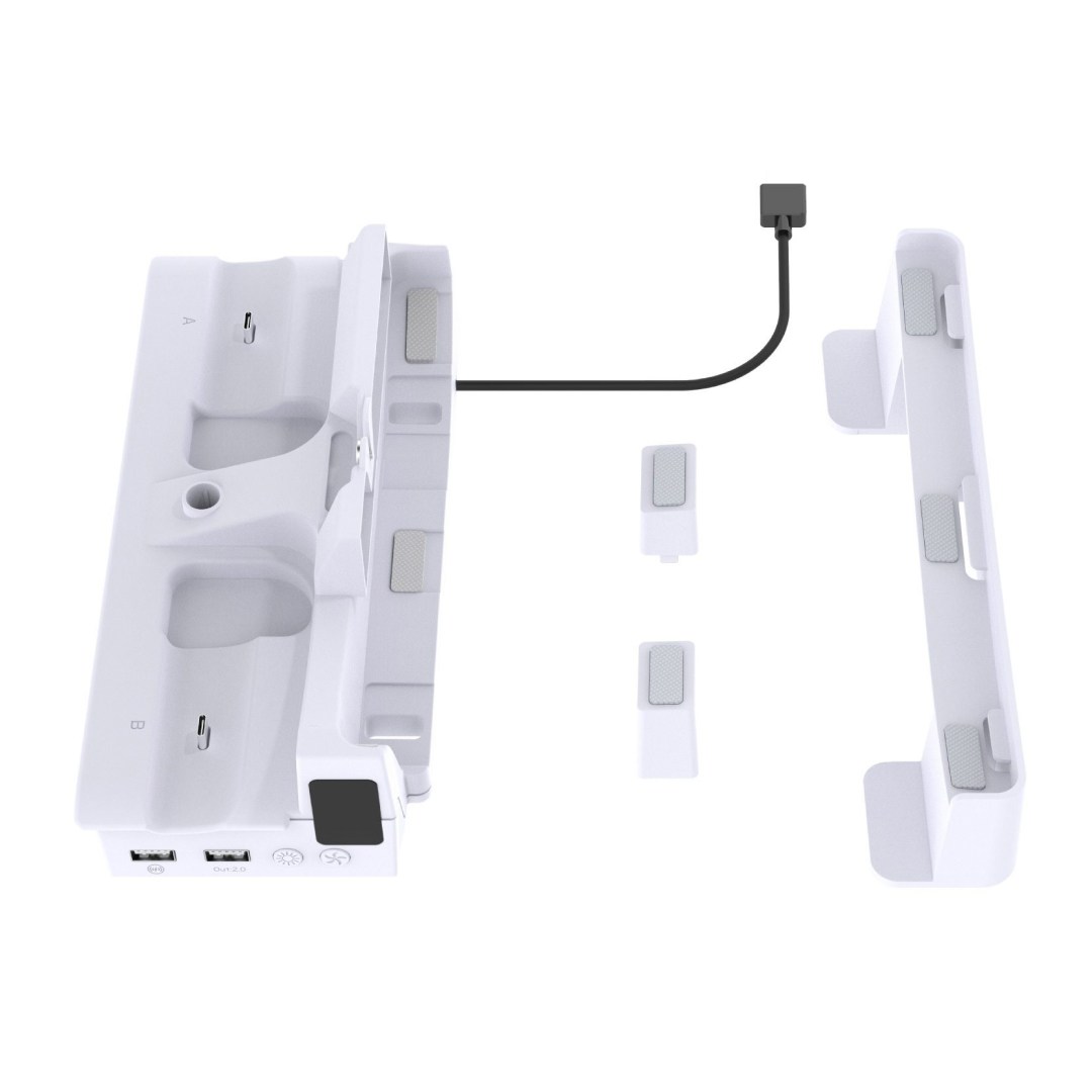 عکس فن، شارژر دسته و پایه نگهدارنده افقی پلی استیشن 5 اسلیم و پرو پی جی تک GP-533S براکت چند منظوره برای PS5 Pro/Slim مدل PGTECH GP-533S
