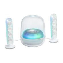 اسپیکر بلوتوثی هارمن کاردن مدل SoundSticks 5 ست کامل سفید با نورپردازی