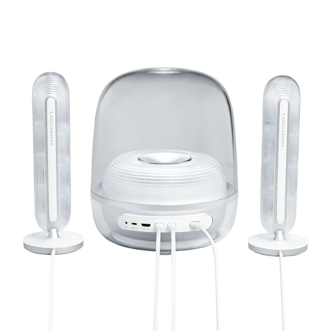 عکس اسپیکر بلوتوثی هارمن کاردن مدل SoundSticks 5 اسپیکر بلوتوثی هارمن کاردن مدل SoundSticks 5 اتصالات سیمی