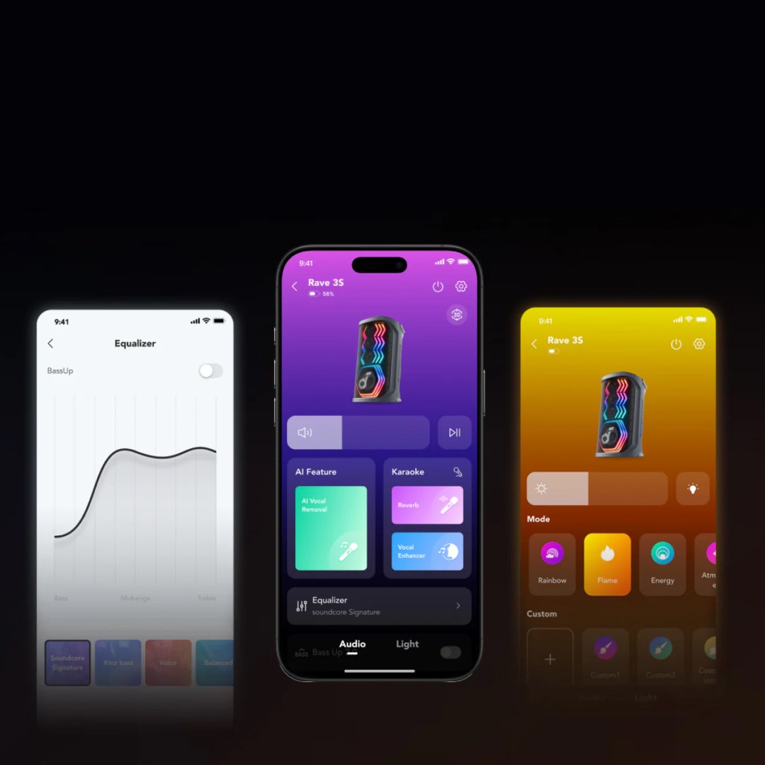 عکس اسپیکر بلوتوثی قابل حمل 200 وات انکر مدل Soundcore Rave 3S با 2 میکروفون اتصال اسپیکر بلوتوثی قابل حمل 200 وات انکر مدل Soundcore Rave 3S با 2 میکروفون
