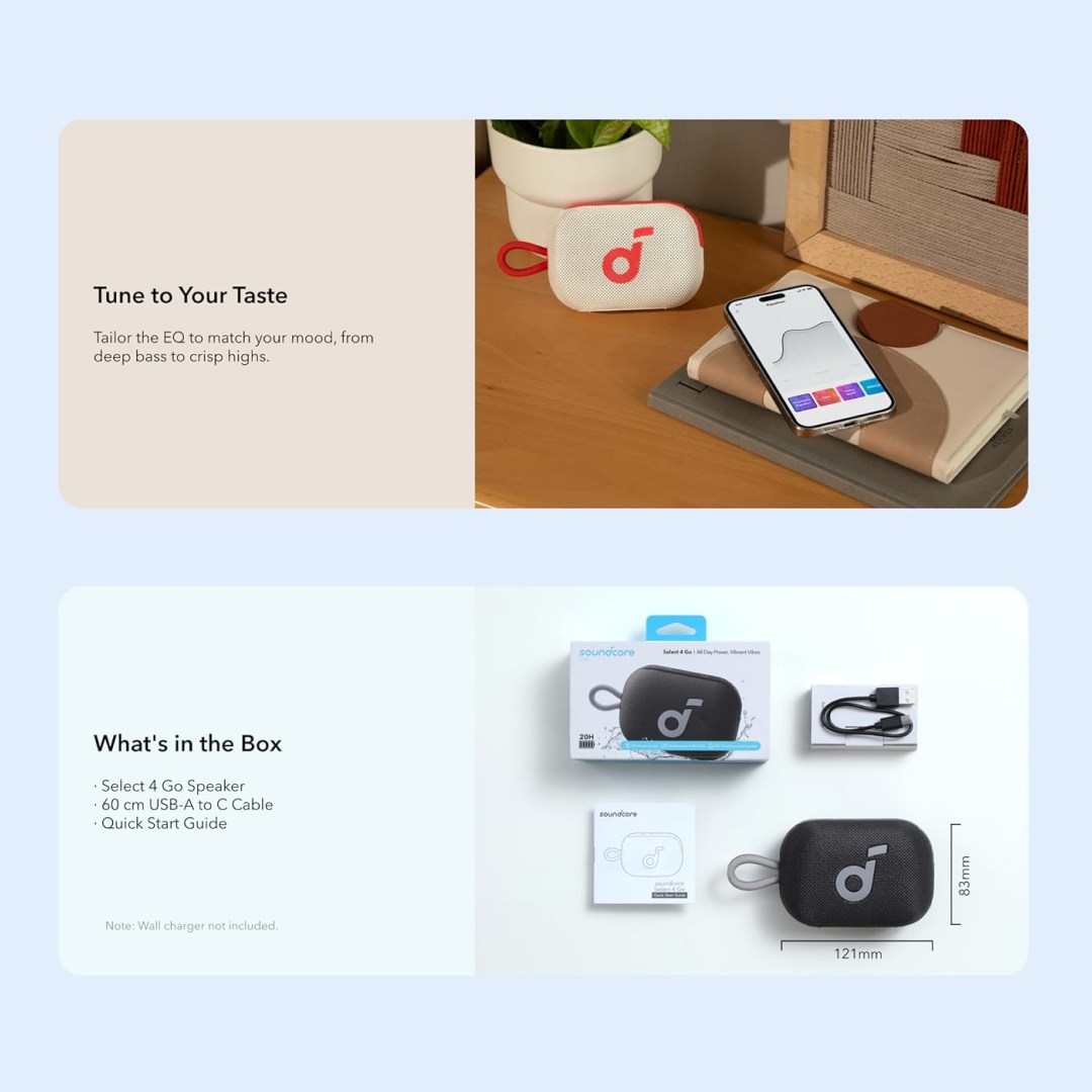 عکس اسپیکر بلوتوثی قابل حمل 5 وات انکر Soundcore Select 4 Go اسپیکر بلوتوثی قابل حمل انکر مدل Soundcore Select 4 Go