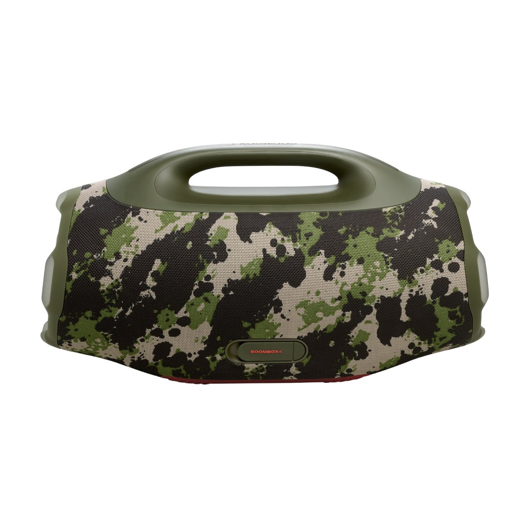 عکس اسپیکر بلوتوثی قابل حمل جی بی ال مدل Boombox 4 JBL Boombox 4 Portable Bluetooth Speaker رنگ ارتشی از پشت