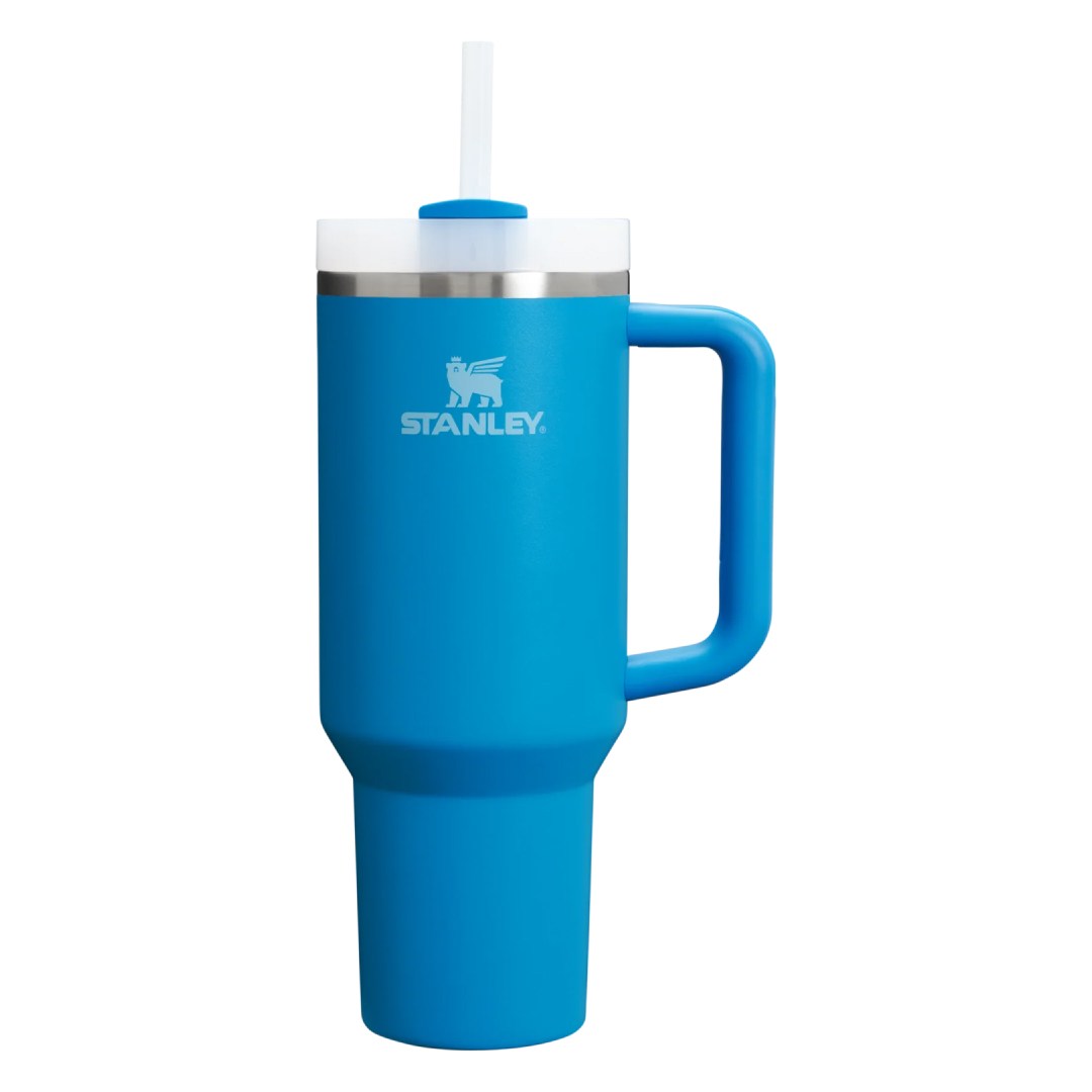 رنگ آبی Azure تراول ماگ اورجینال استنلی مدل Quencher H2.0 Flowstate ظرفیت 40oz