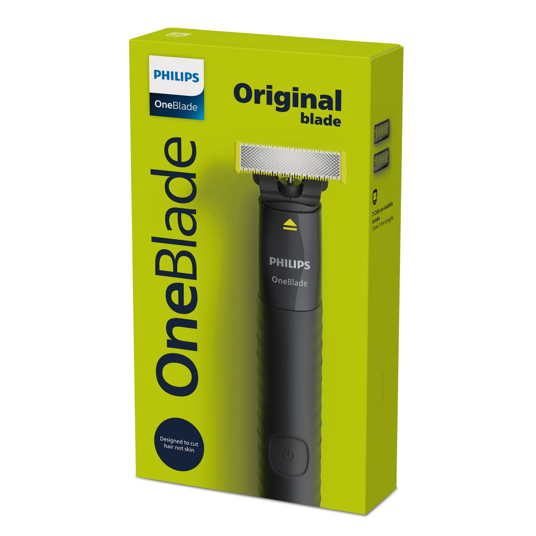 عکس ماشین اصلاح شارژی موی صورت فیلیپس مدل OneBlade QP1424/10 جعبه ماشین اصلاح شارژی موی صورت فیلیپس مدل QP1424/10