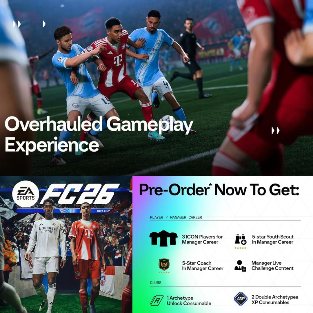 عکس بازی FC 26 نسخه Standard مخصوص PlayStation 5 بازی FC26 مخصوص PlayStation 5