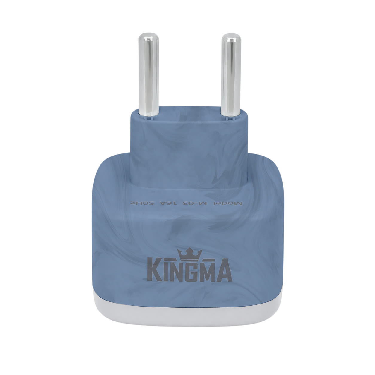 مبدل برق چراغدار 3 به 2 کینگما مدل KINGMA M-03 رنگ آبی