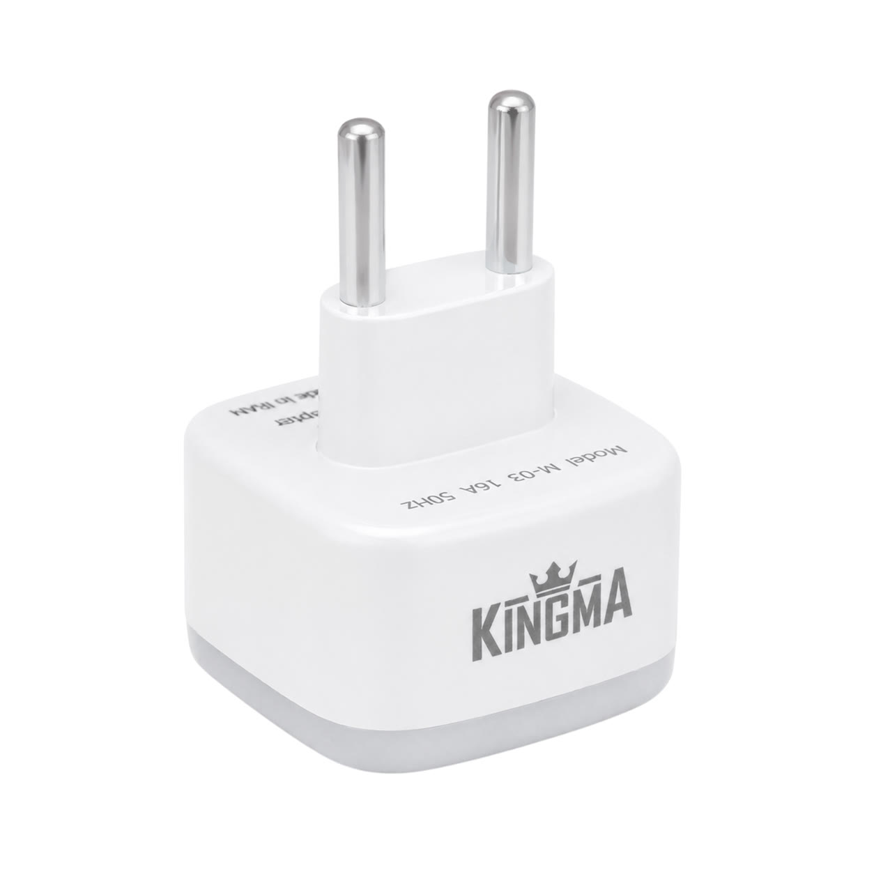 عکس مبدل برق چراغدار 3 به 2 کینگما مدل KINGMA M-03 مبدل برق چراغدار 3 به 2 کینگما مدل KINGMA M-03 رنگ سفید
