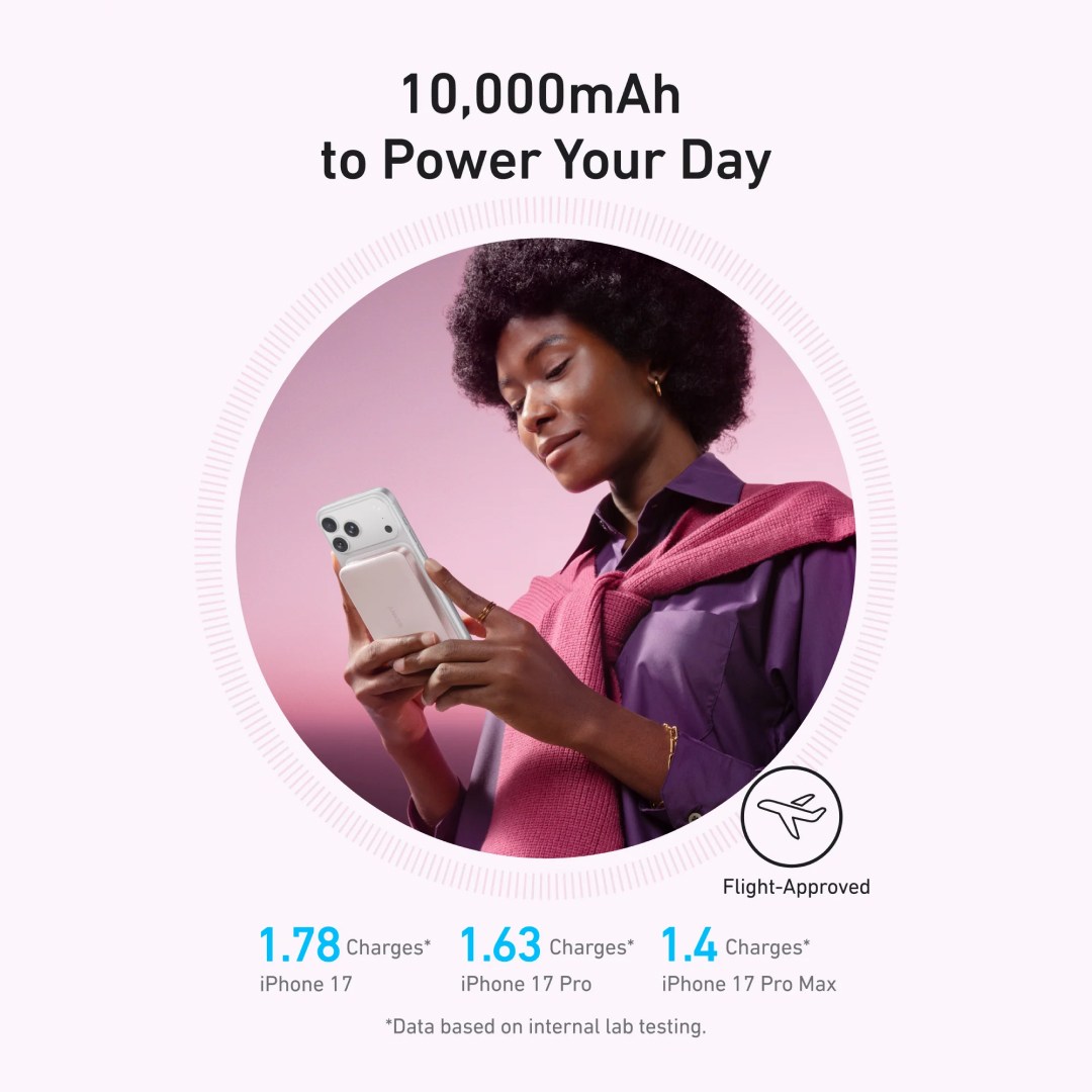 عکس پاوربانک مگنتی 15 وات و شارژ سریع 30 وات انکر MagGo A1664 ظرفیت 10000mAh پاوربانک مگنتی ۱۵ وات انکر MagGo A1664 با شارژ سریع ۳۰ وات ظرفیت 10000 میلیآمپر ساعت